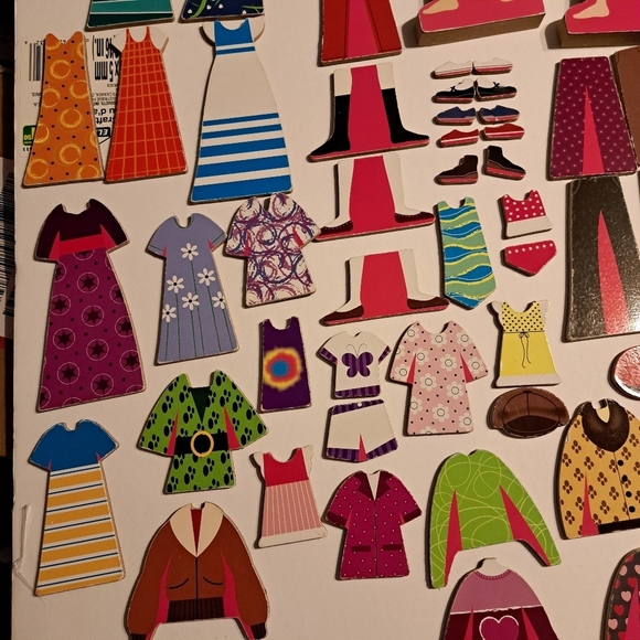 Melissa & Doug magnetic wooden dress up dolls with stands Preowned NO BOX SET #2 - Picture 2 of 9